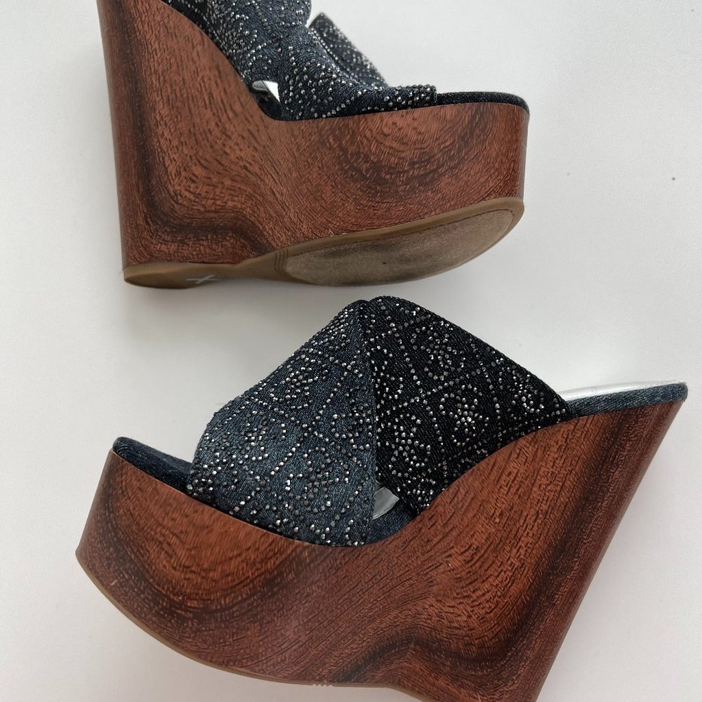 Guess platform Denim sandal